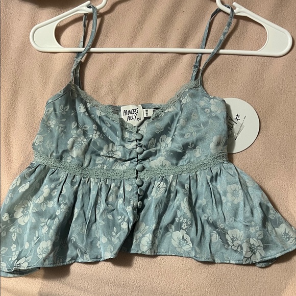 Princess Polly Light Blue Floral Camisole - Picture 3 of 4